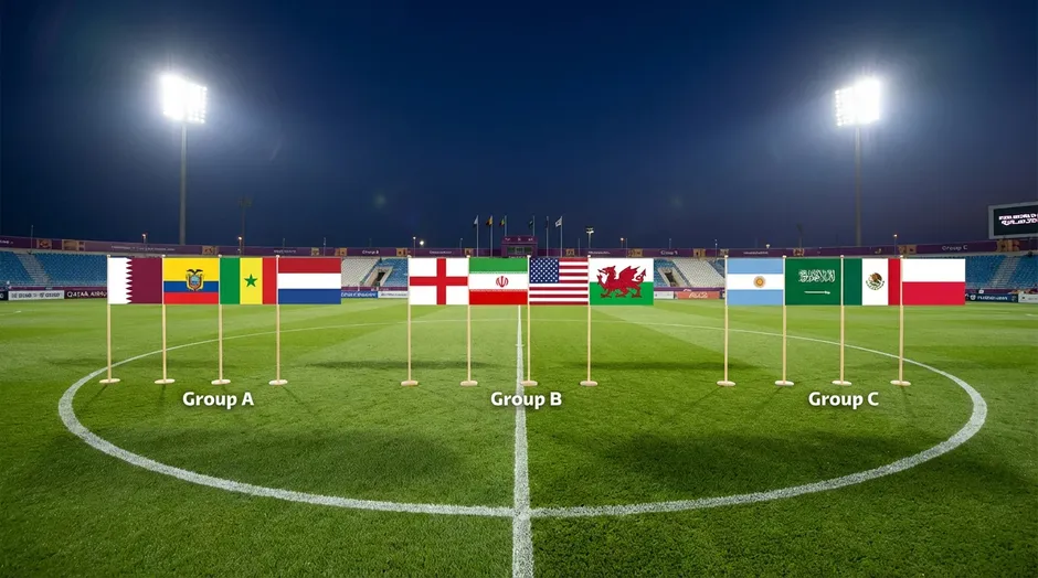 Tabellarische Übersicht aller zwölf Gruppen der WM 2026 mit Mannschaften und FIFA-Rankings
